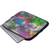 Kosmische Graffiti-Abstraktion Laptopschutzhülle (Vorne Knopf)