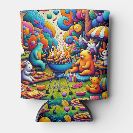 Kosmische GRILLEN Dosenkühler (Vorderseite)