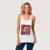 Kosmische Grube Bull - Helle Farben - Geschenkidee Tank Top (Vorderseite Vollansicht)