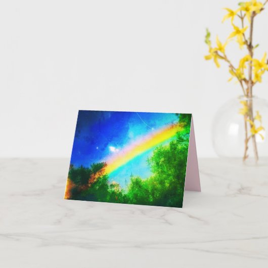 KOSMISCHE GRUSS-KARTE DES REGENBOGEN-VERDE KARTE (Gelbe Blume)