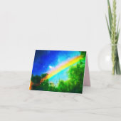 KOSMISCHE GRUSS-KARTE DES REGENBOGEN-VERDE KARTE (Vorderseite)