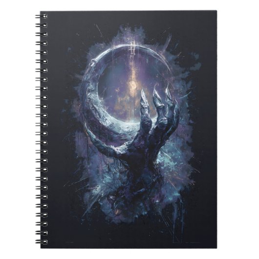 Kosmische Hand Dark Fantasy Notizblock (Vorderseite)