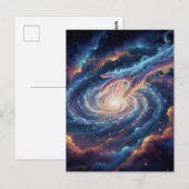 Kosmische Hand der Schöpfung — Surrealistische Gal Postkarte (Vorne/Hinten)