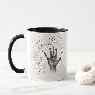 Kosmische Hand in einer sternenklaren Galaxie – Su Tasse