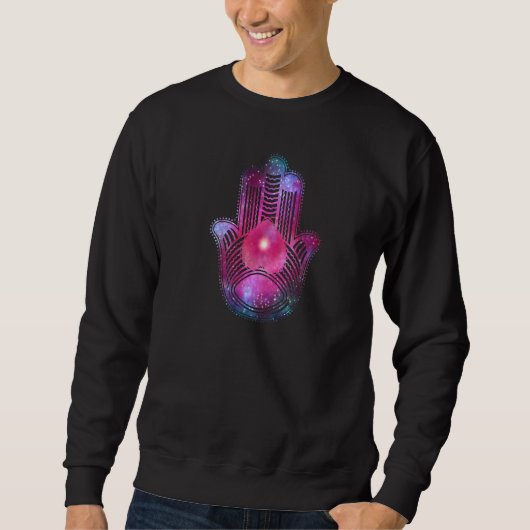 Kosmische Hand Spirituelle Buddha Zen Sweatshirt (Vorderseite)