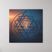 Kosmische Harmonie: Das ewige Emblem Leinwanddruck (Vorderseite)