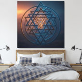 Kosmische Harmonie: Das ewige Emblem Leinwanddruck (Insitu (Schlafzimmer))