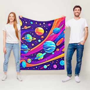 Kosmische Harmonie Kunst Fleecedecke