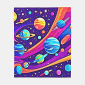 Kosmische Harmonie Kunst Fleecedecke (Vorderseite)