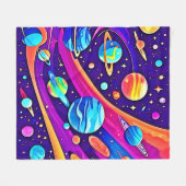 Kosmische Harmonie Kunst Fleecedecke (Vorderseite (Horizontal))