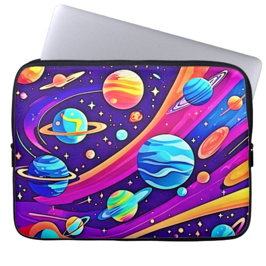 Kosmische Harmonie Kunst Laptopschutzhülle (Vorderseite)