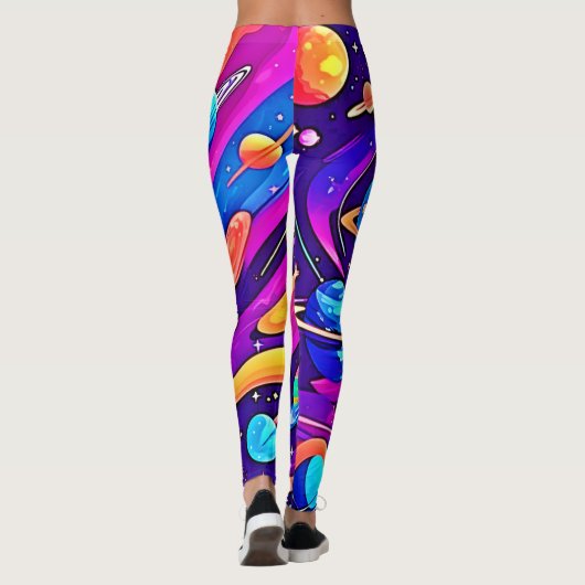 Kosmische Harmonie Kunst Leggings (Rückseite)