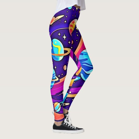 Kosmische Harmonie Kunst Leggings (Rechts)