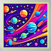 Kosmische Harmonie Kunst Poster (Vorne)