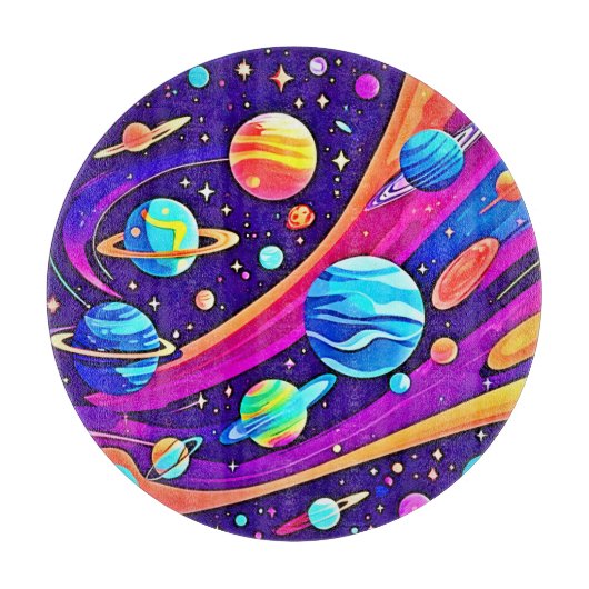 Kosmische Harmonie Kunst Schneidebrett (Vorderseite)
