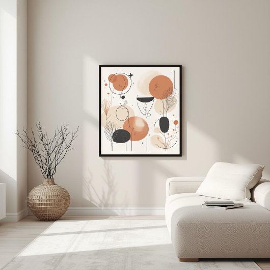 Kosmische Harmonie | Moderne abstrakte geometrisch Poster