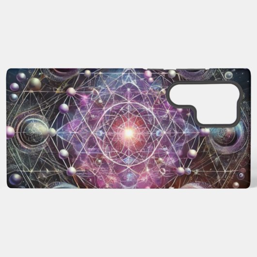 "Kosmische Harmonie: Panorama der heiligen Geometr Samsung Galaxy Hülle (Rückseite (Horizontal))