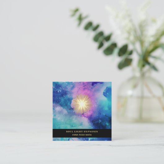 *~* kosmische heilende quadratische visitenkarte (Stehend Vorderseite)