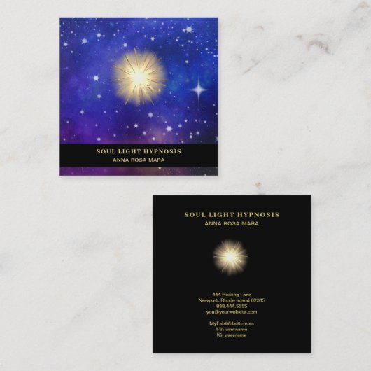 *~* kosmische heilende quadratische visitenkarte (Vorne/Hinten)