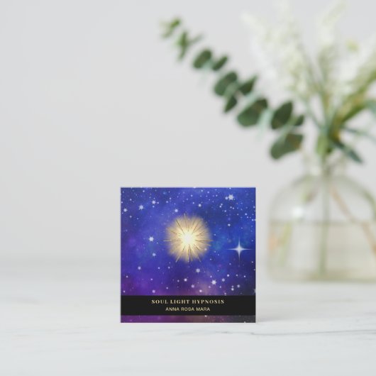 *~* kosmische heilende quadratische visitenkarte (Stehend Vorderseite)