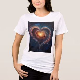 Kosmische Herzgalaxie-Liebeskunst – Universumsroma Tri-Blend Shirt