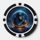 Kosmische Hexe – Geboren aus der Sternensphäre. Pokerchips (Vorderseite)
