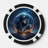 Kosmische Hexe – Geboren aus der Sternensphäre. Pokerchips (Rückseite)
