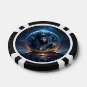 Kosmische Hexe – Geboren aus der Sternensphäre. Pokerchips (Einzeln)