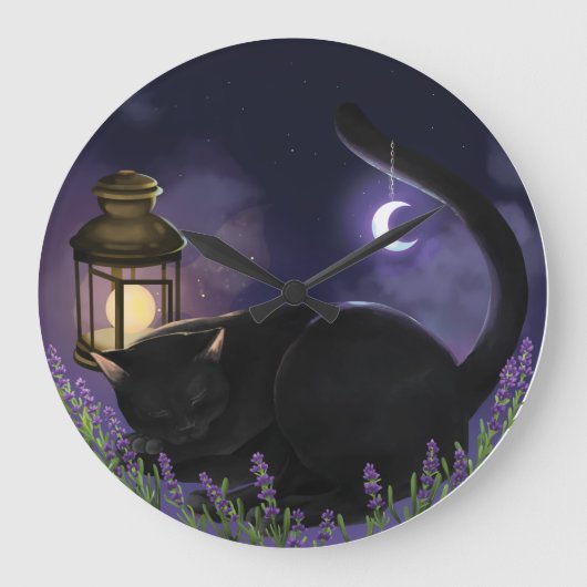 Kosmische Hexe Große Wanduhr (Vorderseite)