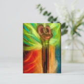 Kosmische Hochzeit Postkarte (Stehend Vorderseite)