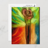 Kosmische Hochzeit Postkarte (Vorne/Hinten)