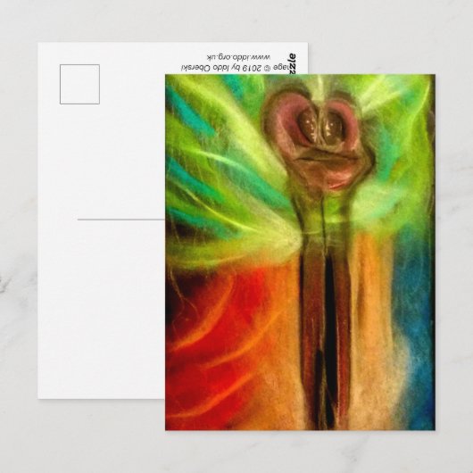 Kosmische Hochzeit Postkarte (Vorne/Hinten)