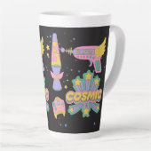 Kosmische Icons im Stil der 90er Jahre Milchtasse (Rechte Ecke)