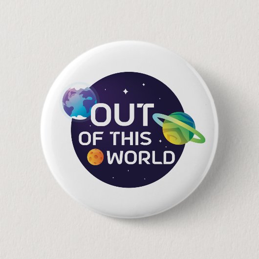 Kosmische Illustration aus diesem Weltraum Button (Vorderseite)