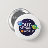 Kosmische Illustration aus diesem Weltraum Button (Vorne & Hinten)