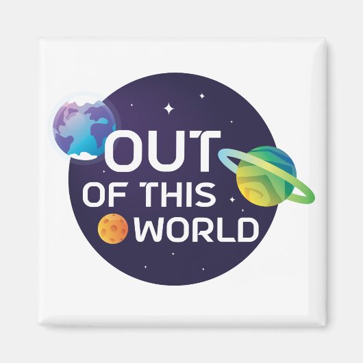 Kosmische Illustration aus diesem Weltraum Magnet (Vorne)