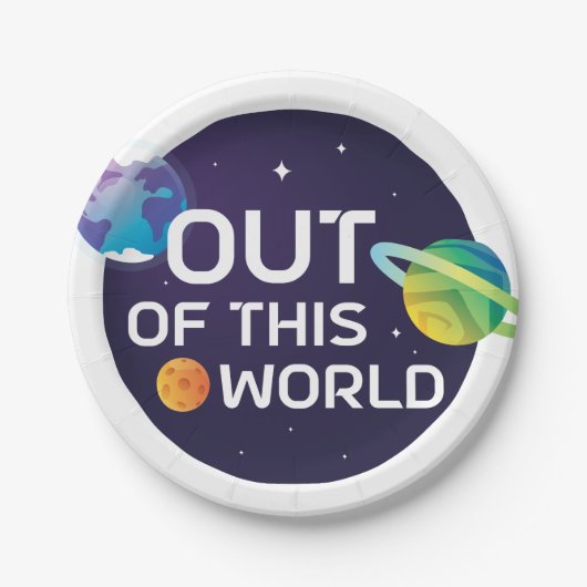 Kosmische Illustration aus diesem Weltraum Pappteller (Vorderseite)