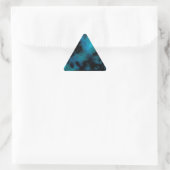 Kosmische Imitate Blauer Marmor Dreieckiger Aufkleber (Tasche)