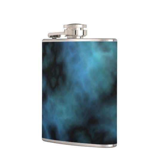 Kosmische Imitate Blauer Marmor Flachmann (Links)