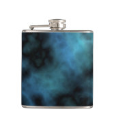 Kosmische Imitate Blauer Marmor Flachmann (Vorderseite)