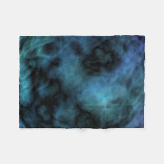 Kosmische Imitate Blauer Marmor Fleecedecke (Vorderseite (Horizontal))