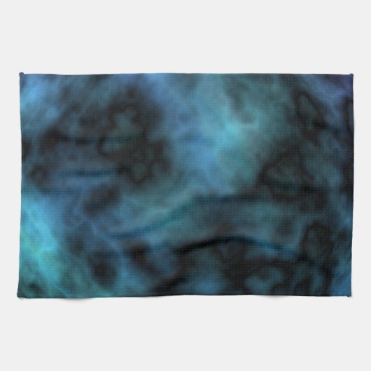 Kosmische Imitate Blauer Marmor Geschirrtuch (Horizontal)