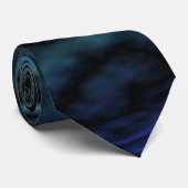 Kosmische Imitate Blauer Marmor Krawatte (Gerollt)