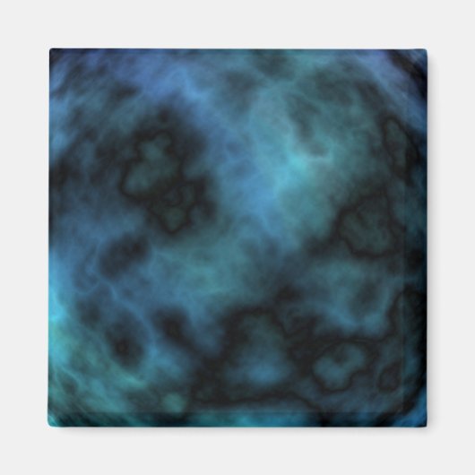 Kosmische Imitate Blauer Marmor Magnet (Vorne)