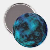 Kosmische Imitate Blauer Marmor Magnet (Vorderseite/Rückseite)