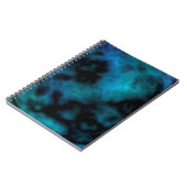 Kosmische Imitate Blauer Marmor Notizblock (Linke Seite)