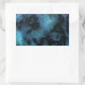 Kosmische Imitate Blauer Marmor Rechteckiger Aufkleber (Tasche)