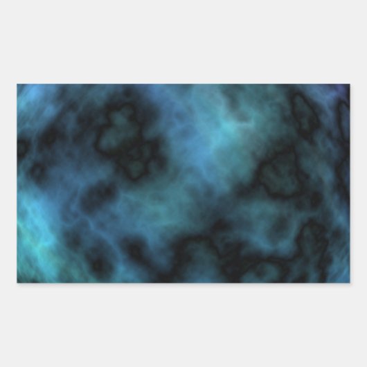 Kosmische Imitate Blauer Marmor Rechteckiger Aufkleber (Vorderseite)