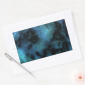 Kosmische Imitate Blauer Marmor Rechteckiger Aufkleber (Umschlag)