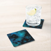 Kosmische Imitate Blauer Marmor Rechteckiger Pappuntersetzer (Vor Ort)